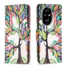 For Honor 200 Pro Colored Drawing Pattern Leather Phone Case(Tree Life) - 1