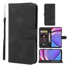 For Motorola Moto G Power 2023 Skin Feel Geometric Lines Leather Phone Case(Black) - 1