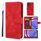 For Motorola Moto G Power 2023 Skin Feel Geometric Lines Leather Phone Case(Red) - 1