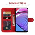 For Motorola Moto G Power 2023 Skin Feel Geometric Lines Leather Phone Case(Red) - 3