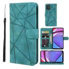 For Motorola Moto G Power 2023 Skin Feel Geometric Lines Leather Phone Case(Green) - 1