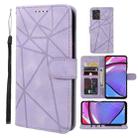 For Motorola Moto G Power 2023 Skin Feel Geometric Lines Leather Phone Case(Purple) - 1