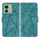 For Motorola Edge 40 Skin Feel Geometric Lines Leather Phone Case(Green) - 2