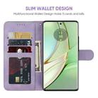 For Motorola Edge 40 Skin Feel Geometric Lines Leather Phone Case(Purple) - 3