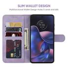 For Motorola Edge 2022 Skin Feel Geometric Lines Leather Phone Case(Purple) - 3