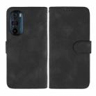 For Motorola Edge+ 2022 Skin Feel Geometric Lines Leather Phone Case(Black) - 2