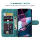 For Motorola Edge+ 2022 Skin Feel Geometric Lines Leather Phone Case(Green) - 3