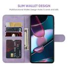 For Motorola Edge+ 2022 Skin Feel Geometric Lines Leather Phone Case(Purple) - 3