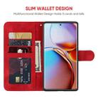 For Motorola Edge+ 2023 Skin Feel Geometric Lines Leather Phone Case(Red) - 3