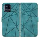 For Motorola Edge+ 2023 Skin Feel Geometric Lines Leather Phone Case(Green) - 2
