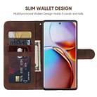 For Motorola Edge+ 2023 Skin Feel Geometric Lines Leather Phone Case(Brown) - 3