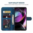 For Motorola Moto G 5G 2022 Skin Feel Geometric Lines Leather Phone Case(Blue) - 3