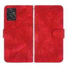 For Motorola Moto G 5G 2023 Skin Feel Geometric Lines Leather Phone Case(Red) - 2