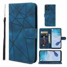 For Motorola Moto G 5G 2023 Skin Feel Geometric Lines Leather Phone Case(Blue) - 1