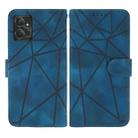 For Motorola Moto G 5G 2023 Skin Feel Geometric Lines Leather Phone Case(Blue) - 2