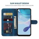 For Motorola Moto G 5G 2023 Skin Feel Geometric Lines Leather Phone Case(Blue) - 3