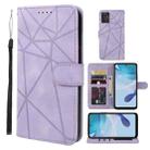 For Motorola Moto G 5G 2023 Skin Feel Geometric Lines Leather Phone Case(Purple) - 1