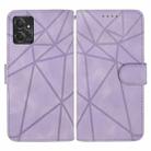 For Motorola Moto G 5G 2023 Skin Feel Geometric Lines Leather Phone Case(Purple) - 2