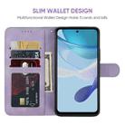 For Motorola Moto G 5G 2023 Skin Feel Geometric Lines Leather Phone Case(Purple) - 3