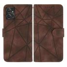 For Motorola Moto G 5G 2023 Skin Feel Geometric Lines Leather Phone Case(Brown) - 2