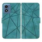 For Motorola Moto G Play 4G 2024 Skin Feel Geometric Lines Leather Phone Case(Green) - 2