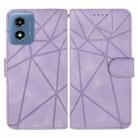 For Motorola Moto G Play 4G 2024 Skin Feel Geometric Lines Leather Phone Case(Purple) - 2