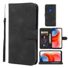 For Motorola Moto G Play 2021 Skin Feel Geometric Lines Leather Phone Case(Black) - 1