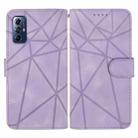 For Motorola Moto G Play 2023 Skin Feel Geometric Lines Leather Phone Case(Purple) - 2