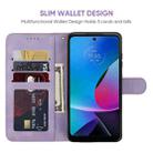 For Motorola Moto G Play 2023 Skin Feel Geometric Lines Leather Phone Case(Purple) - 3