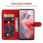 For Motorola Moto G Power 5G 2024 Skin Feel Geometric Lines Leather Phone Case(Red) - 3