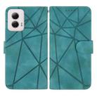 For Motorola Moto G Power 5G 2024 Skin Feel Geometric Lines Leather Phone Case(Green) - 2