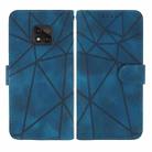 For Motorola Moto G Power 2021 Skin Feel Geometric Lines Leather Phone Case(Blue) - 2