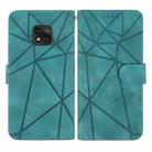 For Motorola Moto G Power 2021 Skin Feel Geometric Lines Leather Phone Case(Green) - 2