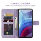 For Motorola Moto G Power 2021 Skin Feel Geometric Lines Leather Phone Case(Purple) - 3