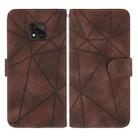 For Motorola Moto G Power 2021 Skin Feel Geometric Lines Leather Phone Case(Brown) - 2