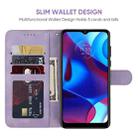 For Motorola Moto G Pure 2021 Skin Feel Geometric Lines Leather Phone Case(Purple) - 3