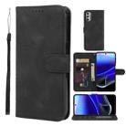 For Motorola Moto G Stylus 5G 2022 Skin Feel Geometric Lines Leather Phone Case(Black) - 1