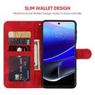 For Motorola Moto G Stylus 5G 2022 Skin Feel Geometric Lines Leather Phone Case(Red) - 3