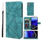 For Motorola Moto G Stylus 5G 2022 Skin Feel Geometric Lines Leather Phone Case(Green) - 1