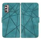 For Motorola Moto G Stylus 5G 2022 Skin Feel Geometric Lines Leather Phone Case(Green) - 2