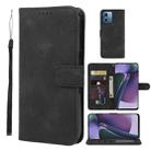 For Motorola Moto G Stylus 5G 2023 Skin Feel Geometric Lines Leather Phone Case(Black) - 1