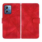 For Motorola Moto G Stylus 5G 2023 Skin Feel Geometric Lines Leather Phone Case(Red) - 2