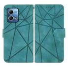 For Motorola Moto G Stylus 5G 2023 Skin Feel Geometric Lines Leather Phone Case(Green) - 2