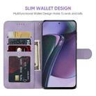 For Motorola Moto G Stylus 5G 2023 Skin Feel Geometric Lines Leather Phone Case(Purple) - 3