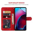 For Motorola Moto G Stylus 4G 2022 Skin Feel Geometric Lines Leather Phone Case(Red) - 3