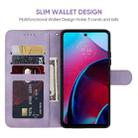 For Motorola Moto G Stylus 4G 2022 Skin Feel Geometric Lines Leather Phone Case(Purple) - 3