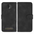 For Motorola Moto Z4 Skin Feel Geometric Lines Leather Phone Case(Black) - 2