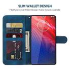 For Motorola Moto Z4 Skin Feel Geometric Lines Leather Phone Case(Blue) - 3