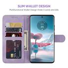 For Motorola Moto E13 Skin Feel Geometric Lines Leather Phone Case(Purple) - 3