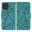 For Motorola Edge 40 Neo Skin Feel Geometric Lines Leather Phone Case(Green) - 2